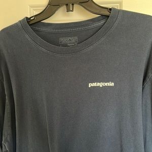 Patagonia Mens Shirt Size LARGE Blue Long Sleeve